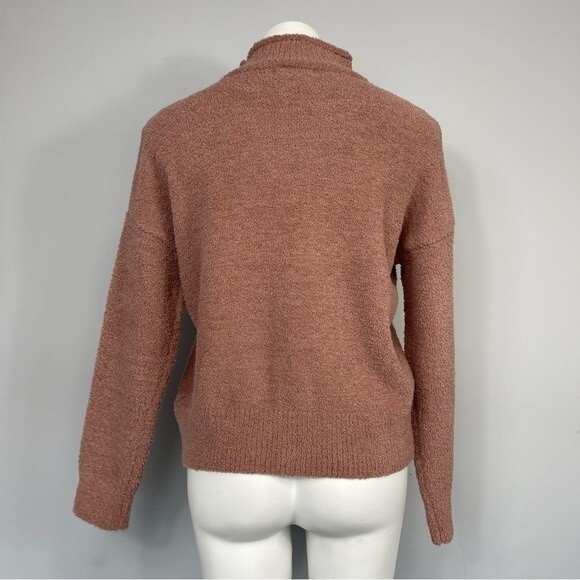 NWT If It Were Me Cozy Sherpa Fuzzy Crop Boxy Drop Shoulder Loungewear Sweater M - Picture 7 of 11